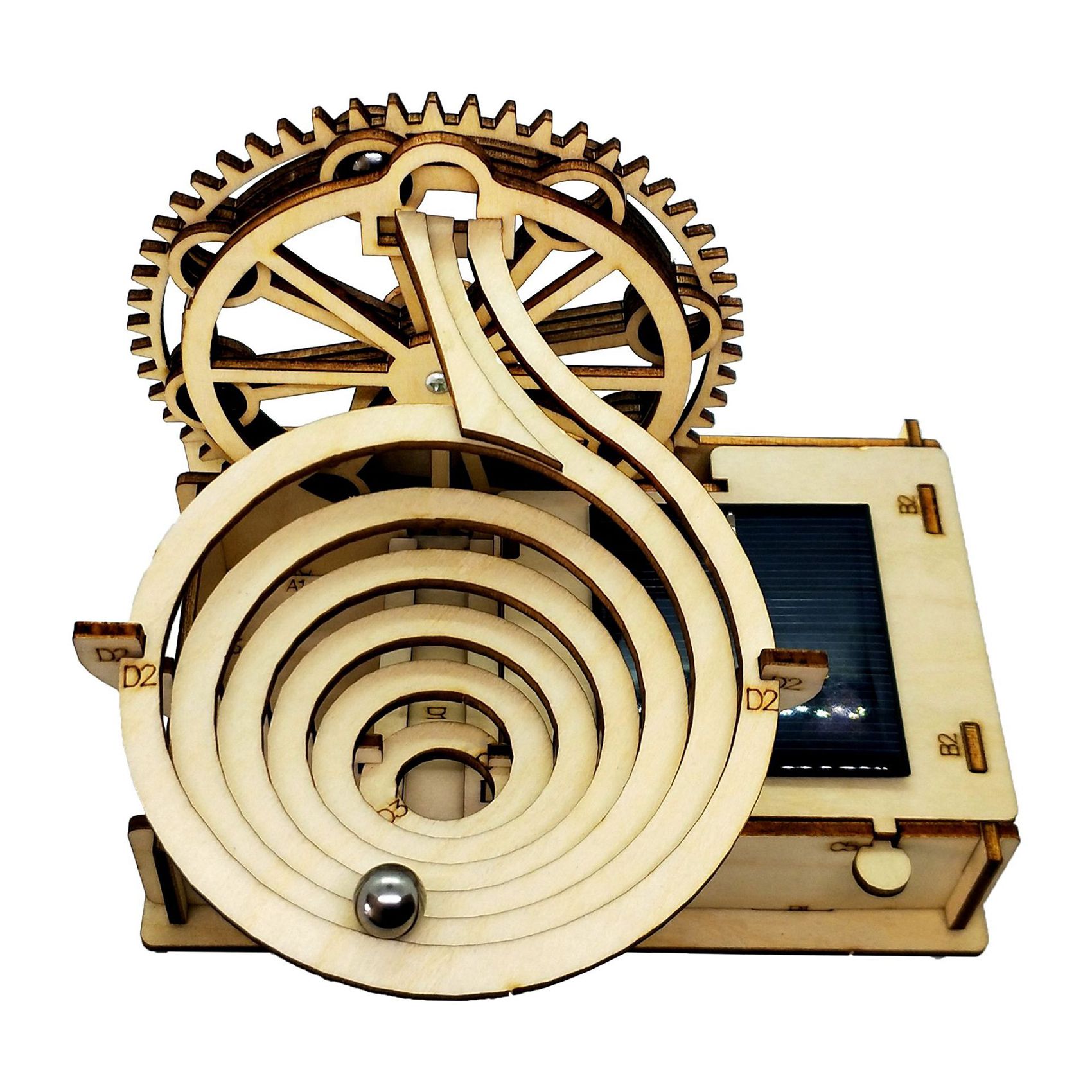 3D Wooden Marble Run Track Sol - Running Gear Track recension och pris