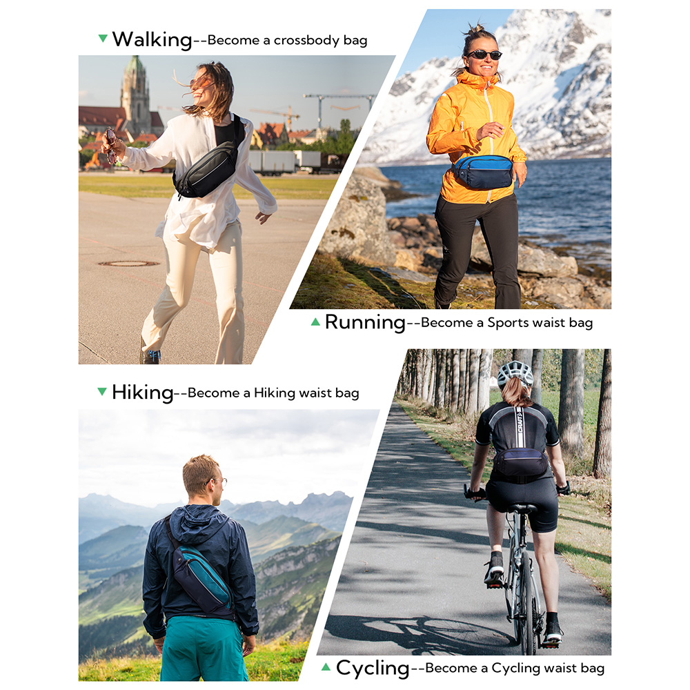 WATERFLY Fanny Pack Waist Bag  - Running Belt Waist recension och pris