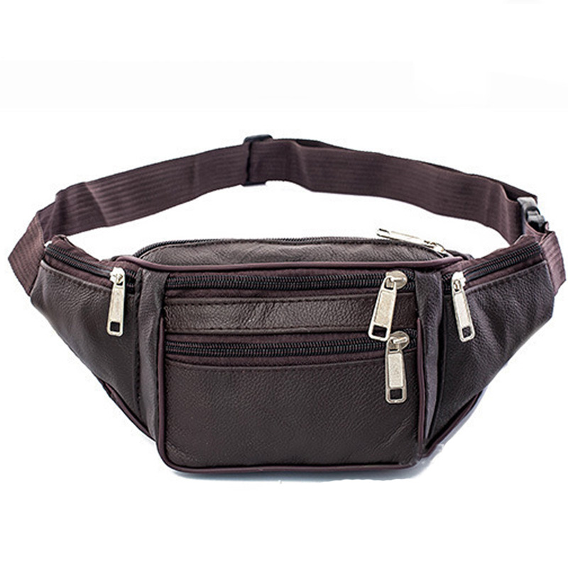 Leather Men Waist Chest Bag Th - Running Belt Waist recension och pris