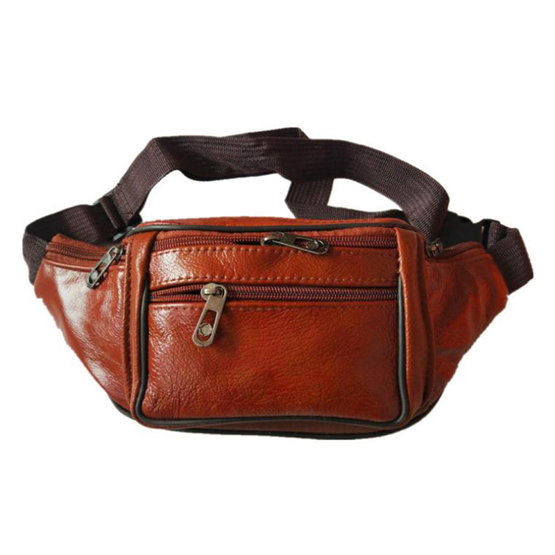Leather Men Waist Chest Bag Th - Running Belt Waist recension och pris